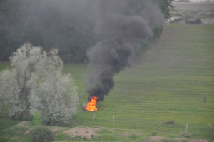 8 мая 2015 года на территории Талдыкорганской авиагруппы прошли совместные пожарно-тактические учения