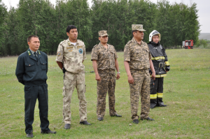 8 мая 2015 года на территории Талдыкорганской авиагруппы прошли совместные пожарно-тактические учения